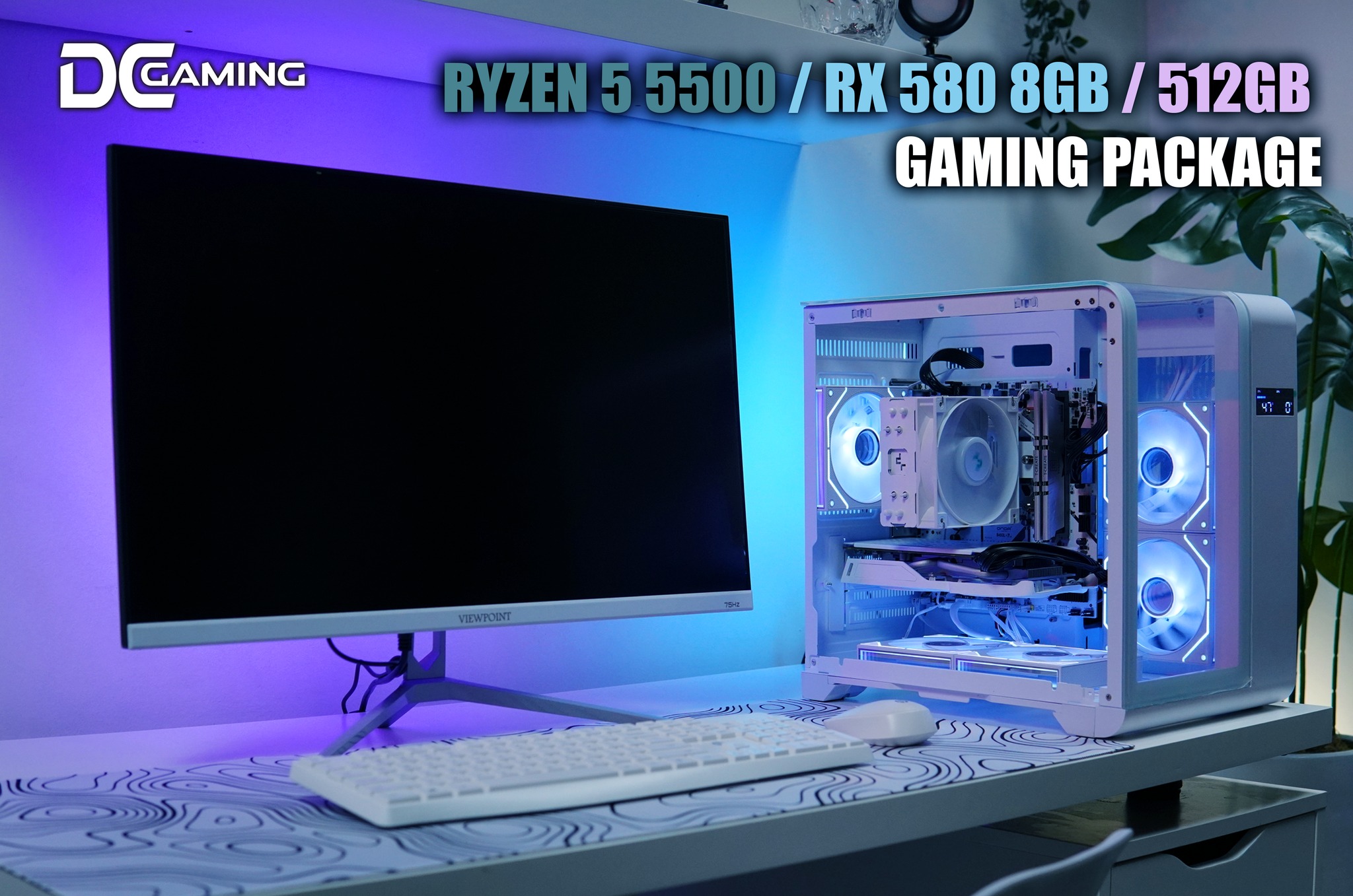 AMD Ryzen 5 5500 x RX 580 | UltraWhite | DESKTOP PACKAGE